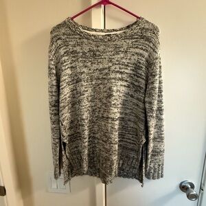 Quinn Cozy Black and White Crew Neck Sweater